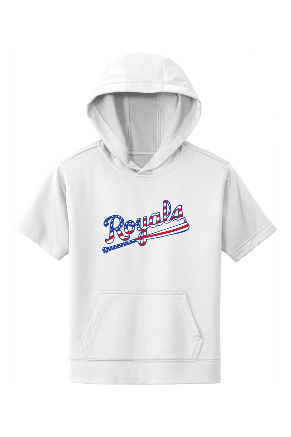 Richmond Royals 10U Youth Sport-Wick Fleece Short Sleeve Hooded Pullover