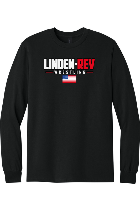 Linden Rev Wrestling DTF Heavy Cotton Long Sleeve T-Shirt