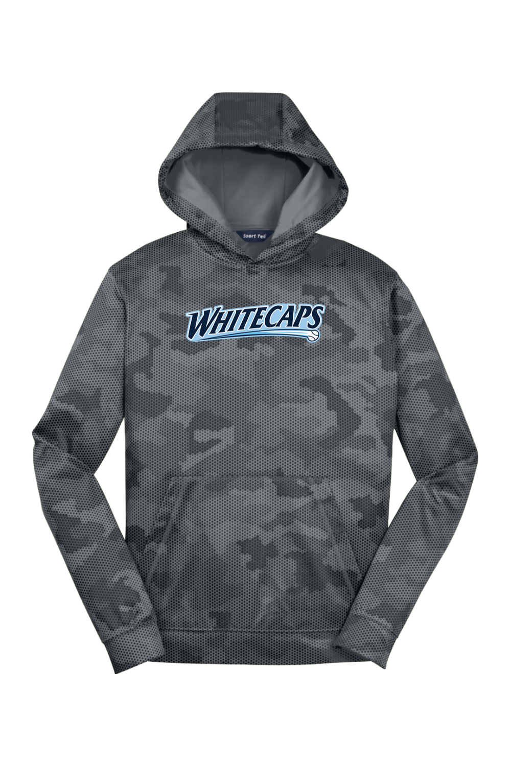 Whitecaps Baseball Youth CamoHex Fleece Hooded Pullover
