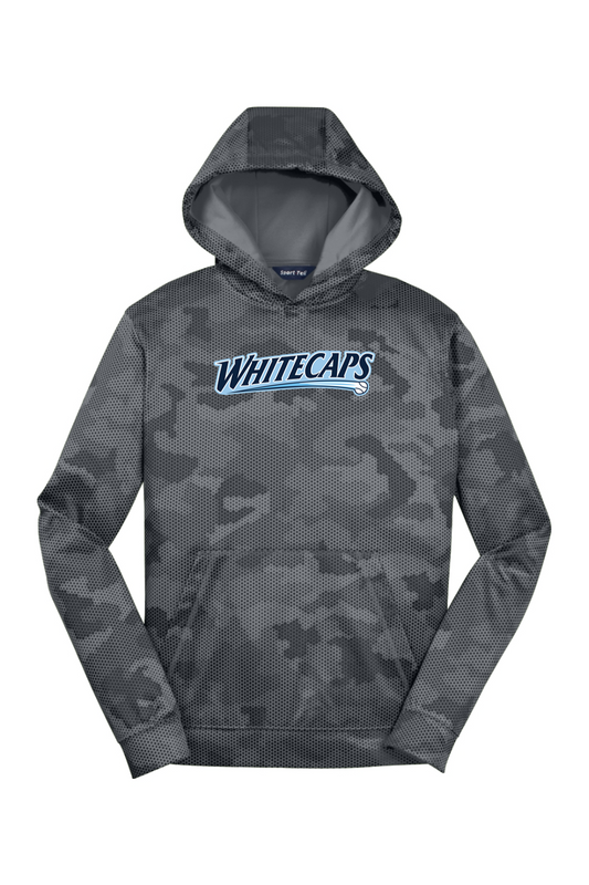 Whitecaps Baseball Youth CamoHex Fleece Hooded Pullover