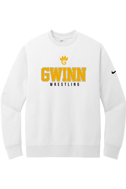 Gwinn Wrestling DTF Nike Club Fleece Sleeve Swoosh Crew