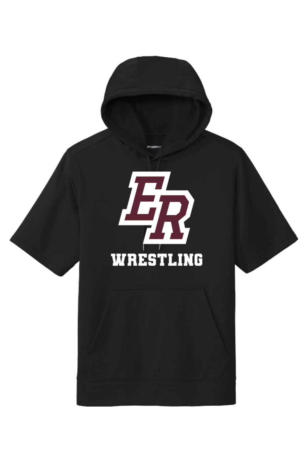 Eaton Rapids Wrestling DTF Sport-Wick Fleece Short Sleeve Hooded Pullover
