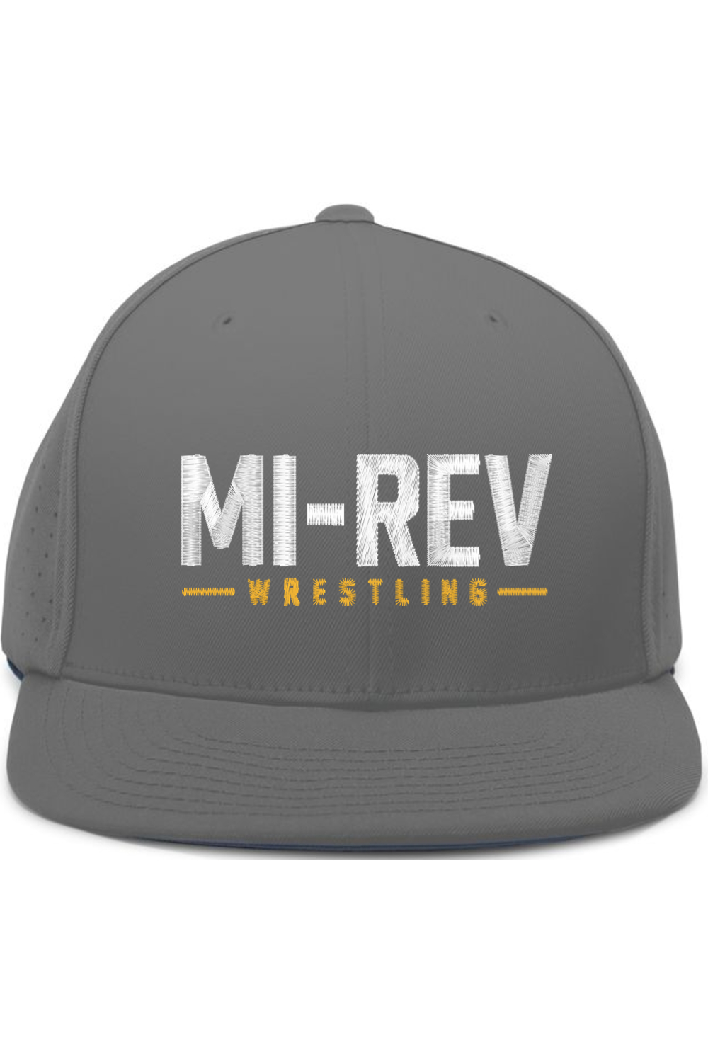 MI-REV Wrestling Embroidered Pacific Headwear Perforated F3 Performance Flexfit Cap