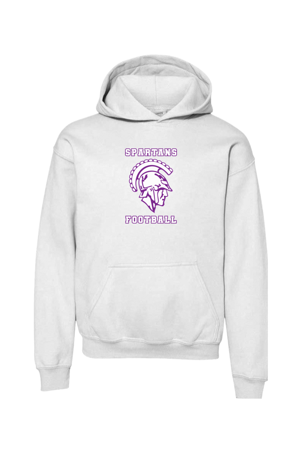 Spartans Football DTF Youth Heavy Blend Hooded Sweatshirt