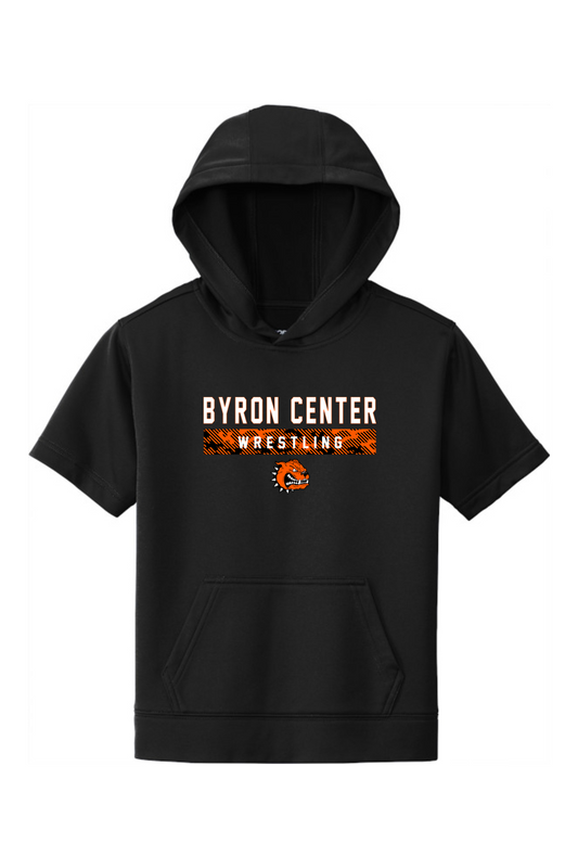 BC Boys Youth Wrestling DTF Youth Fleece Short Sleeve Hooded Pullover