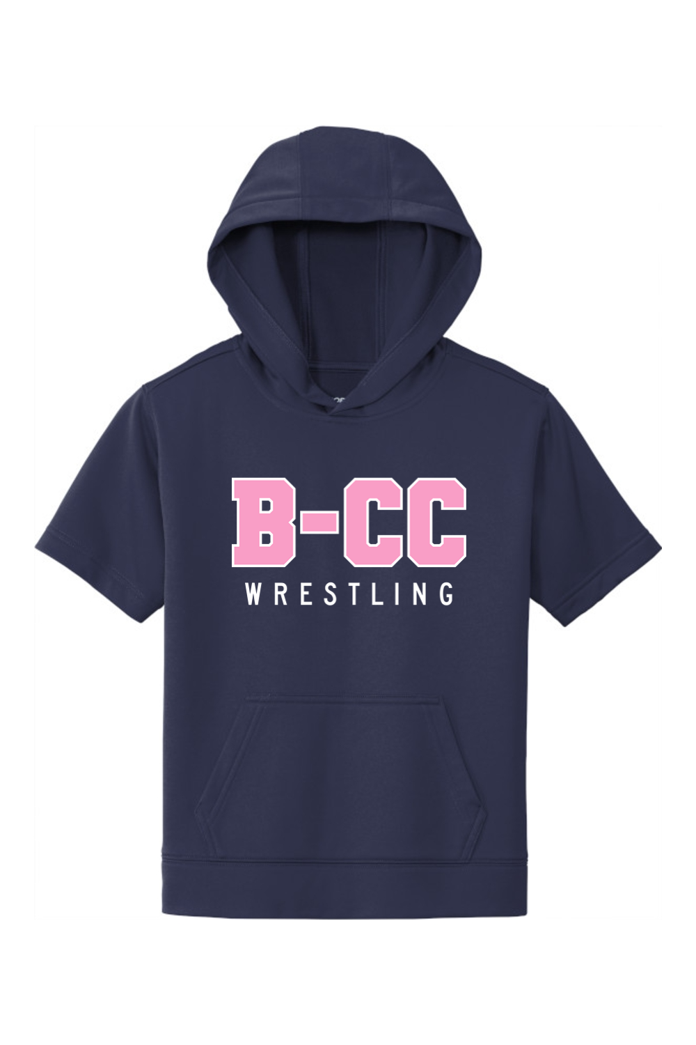 B-CC Wrestling DTF Youth Fleece Short Sleeve Hooded Pullover