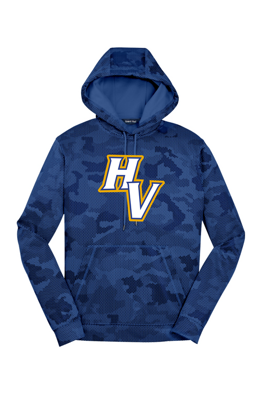 Hopkins High School Football DTF CamoHex Fleece Hooded Pullover