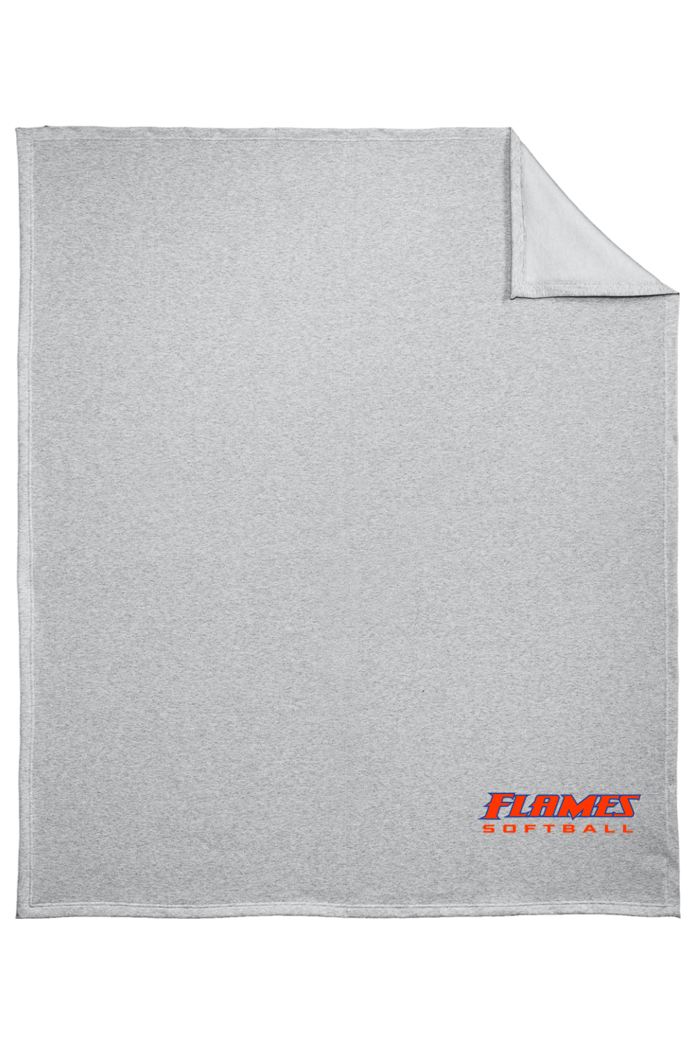 Flames MI Softball DTF Core Fleece Sweatshirt Blanket