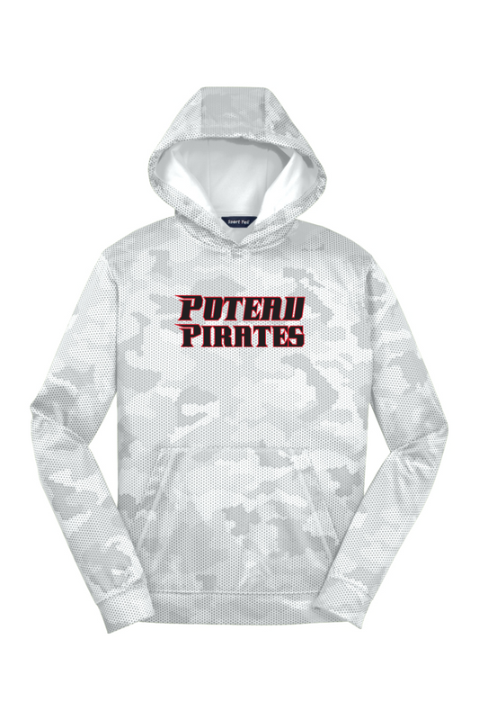 Poteau Pirates Youth CamoHex Fleece Hooded Pullover