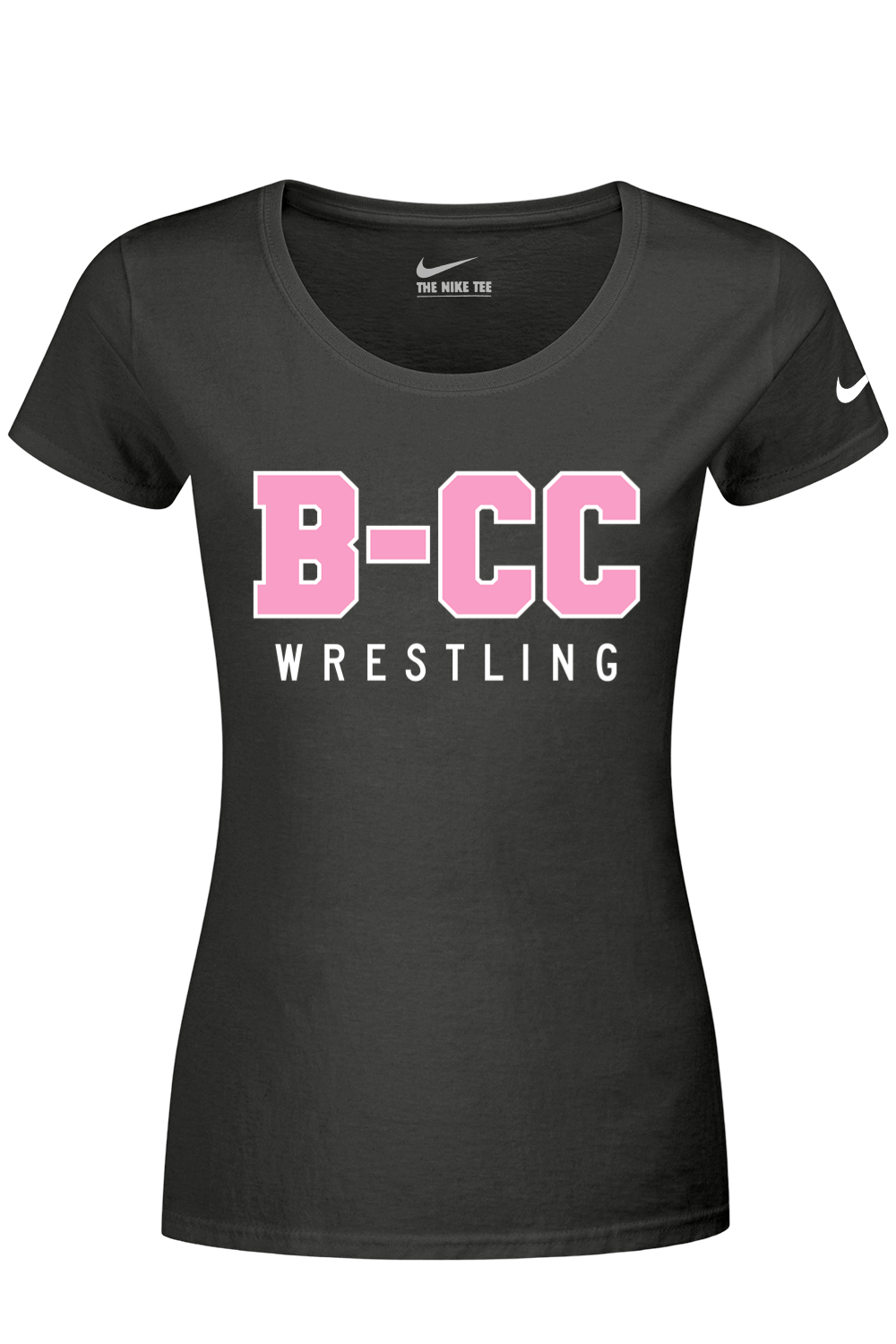 B-CC Wrestling DTF Nike Ladies Dri-FIT Cotton/Poly Scoop Neck Tee