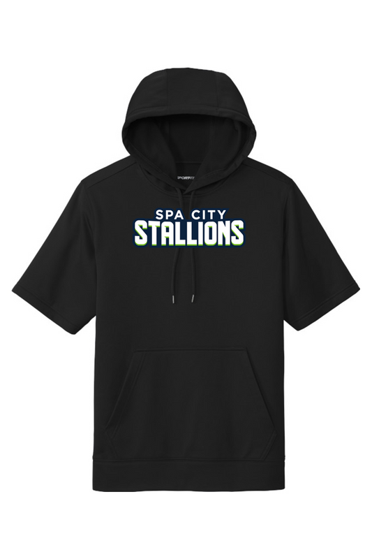 Spa City Stallions DTF Fleece Short Sleeve Hooded Pullover