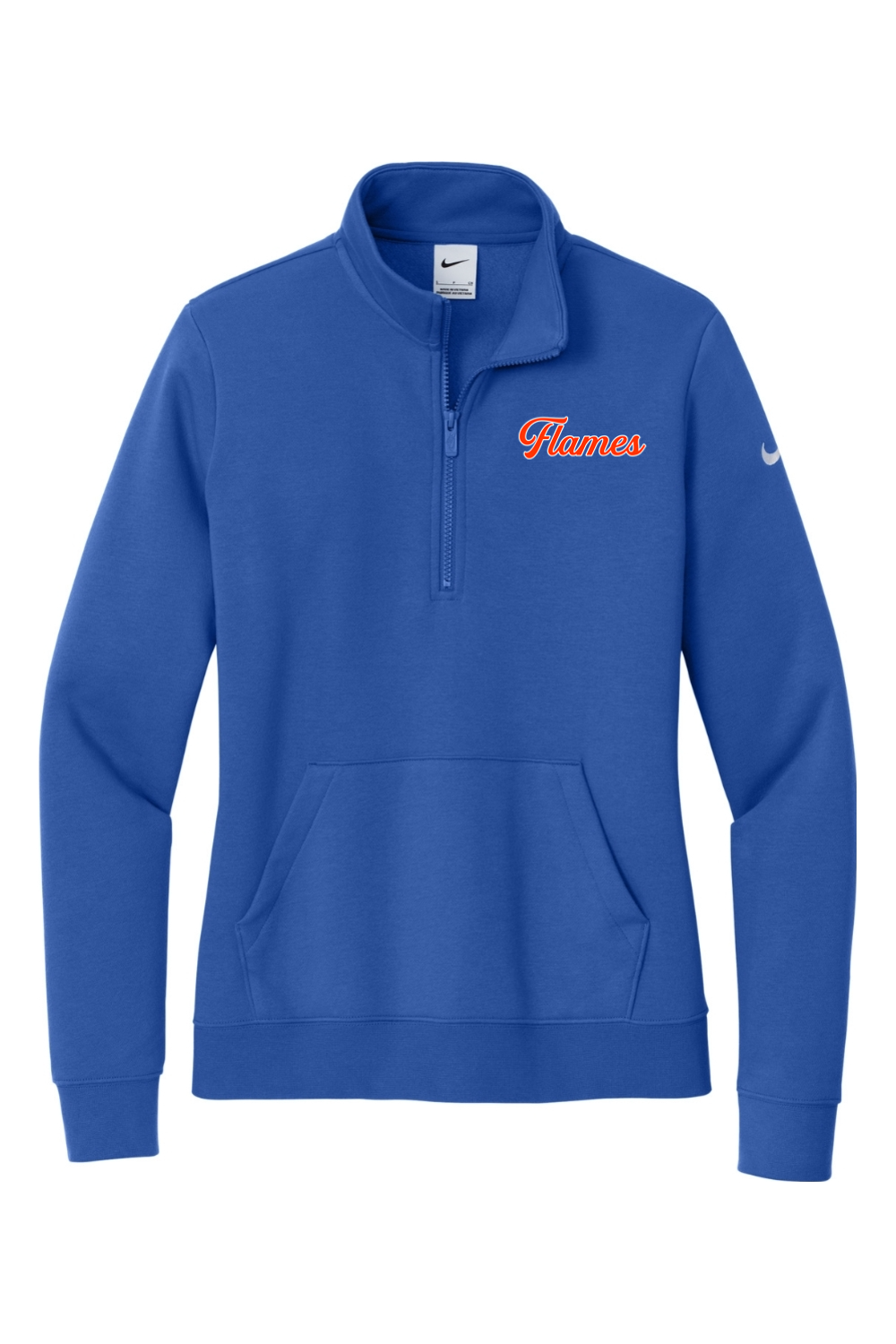 Flames MI Team DTF Nike Ladies Club Fleece Sleeve Swoosh 1/2-Zip