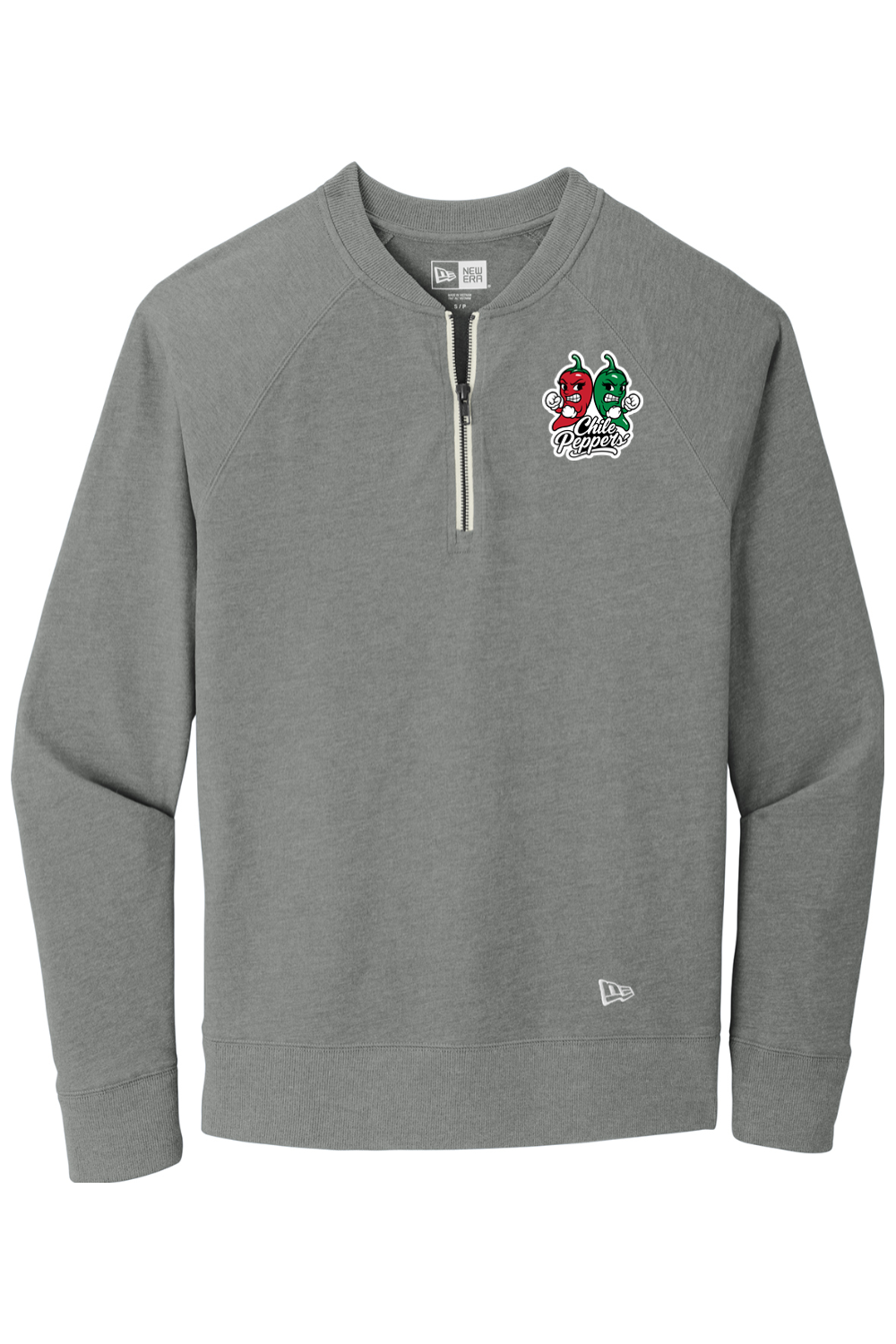 ABQ Chili Peppers Sueded Cotton Blend 1/4-Zip Pullover
