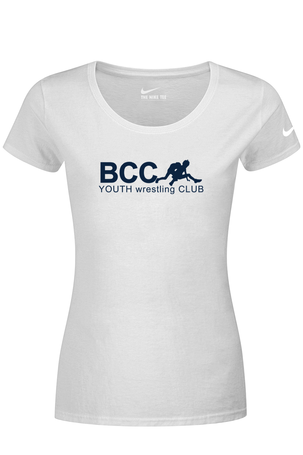 BCC Youth Wrestling Nike Ladies Dri-FIT Cotton/Poly Scoop Neck Tee