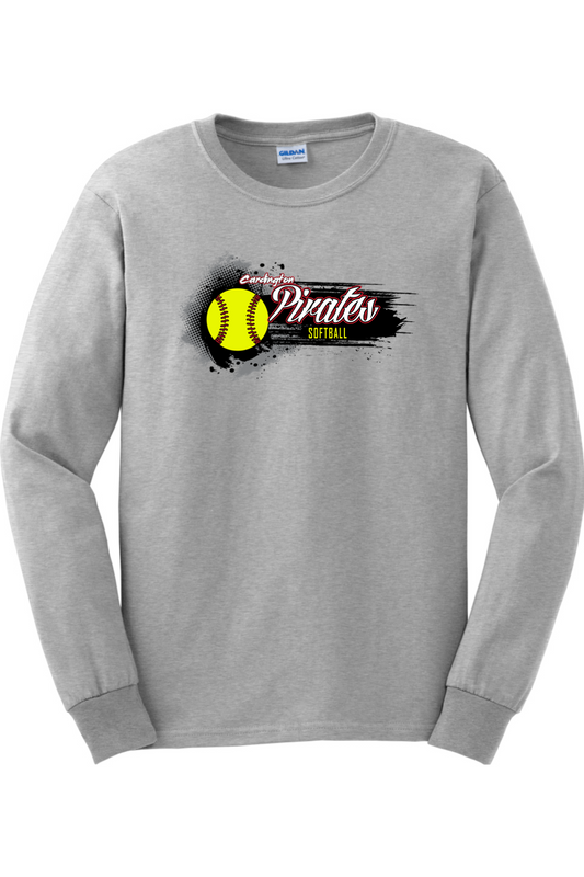 Cardington Pirates Softball DTF Cotton Long Sleeve T-Shirt