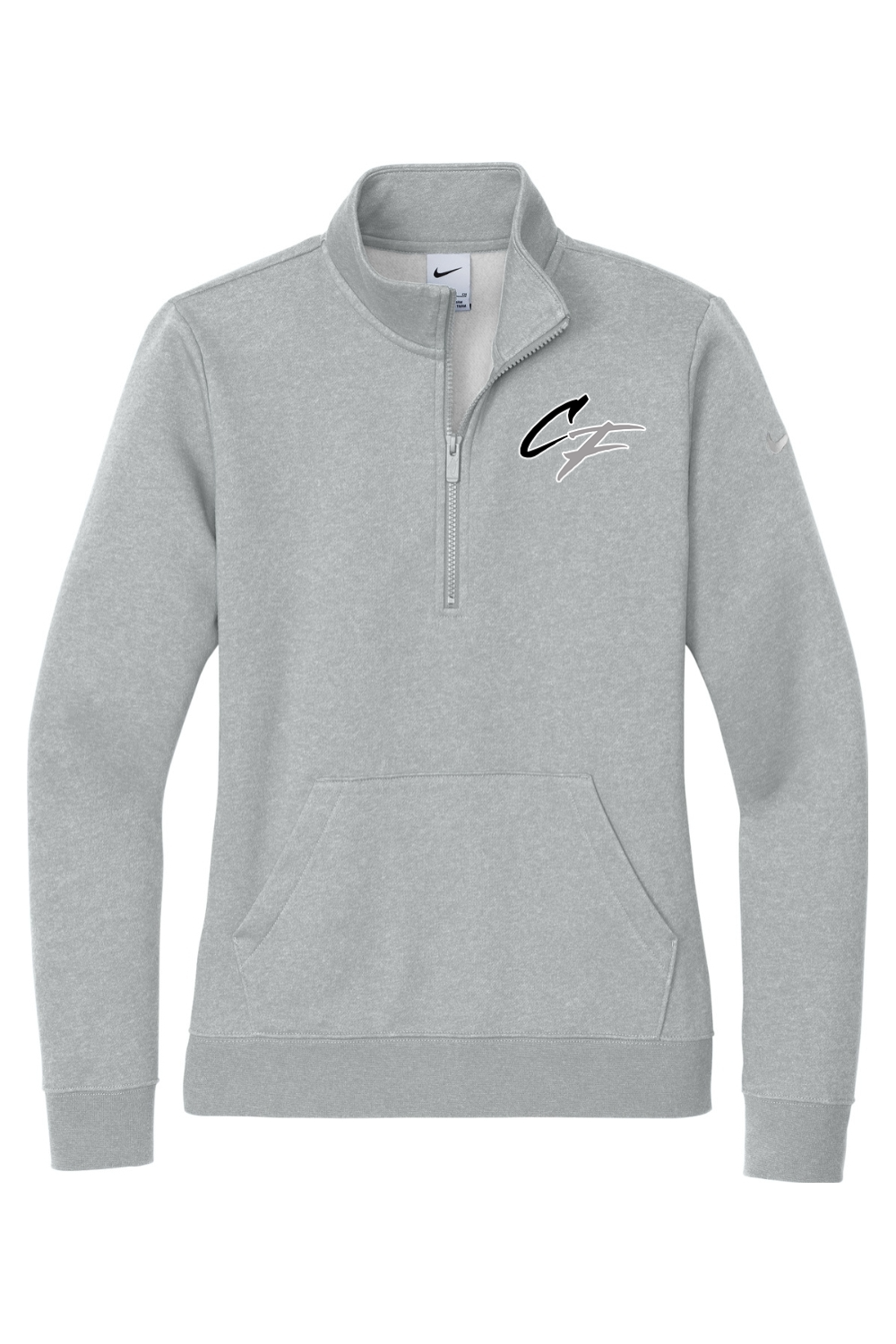 CF Scouts Baseball DTF Nike Ladies Club Fleece Sleeve Swoosh 1/2-Zip