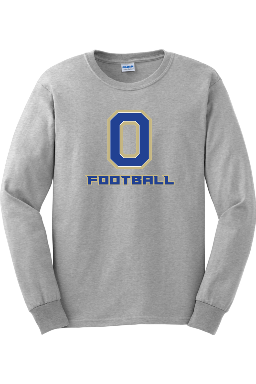 Onekama Portagers Football  Cotton Long Sleeve T-Shirt