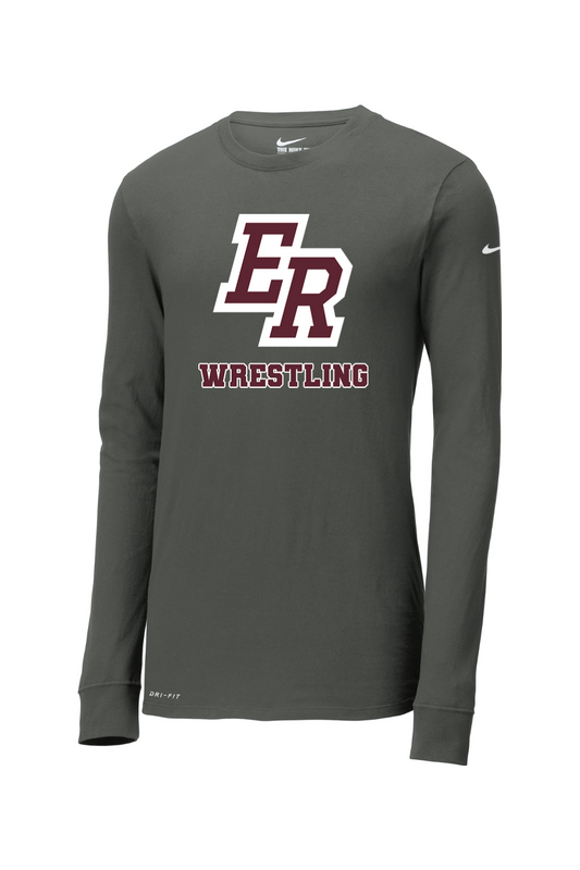 Eaton Rapids Wrestling DTF Nike Dri-FIT Cotton/Poly Long Sleeve Tee