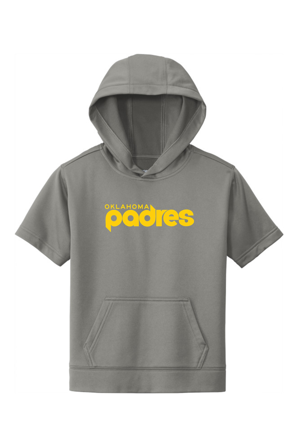 Padres Baseball Youth Sport-Wick Fleece Short Sleeve Hooded Pullover