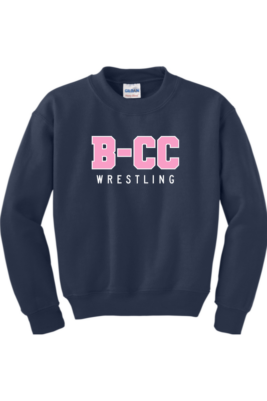B-CC Wrestling DTF Youth Heavy Blend Crewneck Sweatshirt
