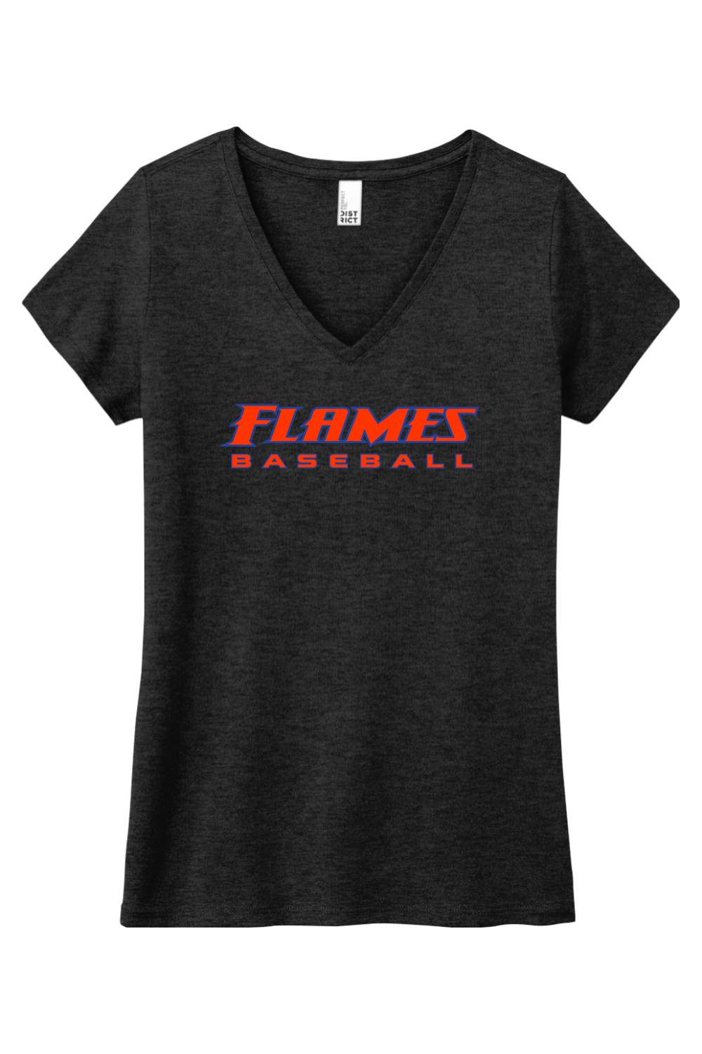 Flames MI Baseball DTF Women’s Perfect Tri V-Neck Tee