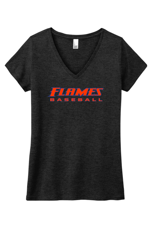 Flames MI Baseball DTF Women’s Perfect Tri V-Neck Tee