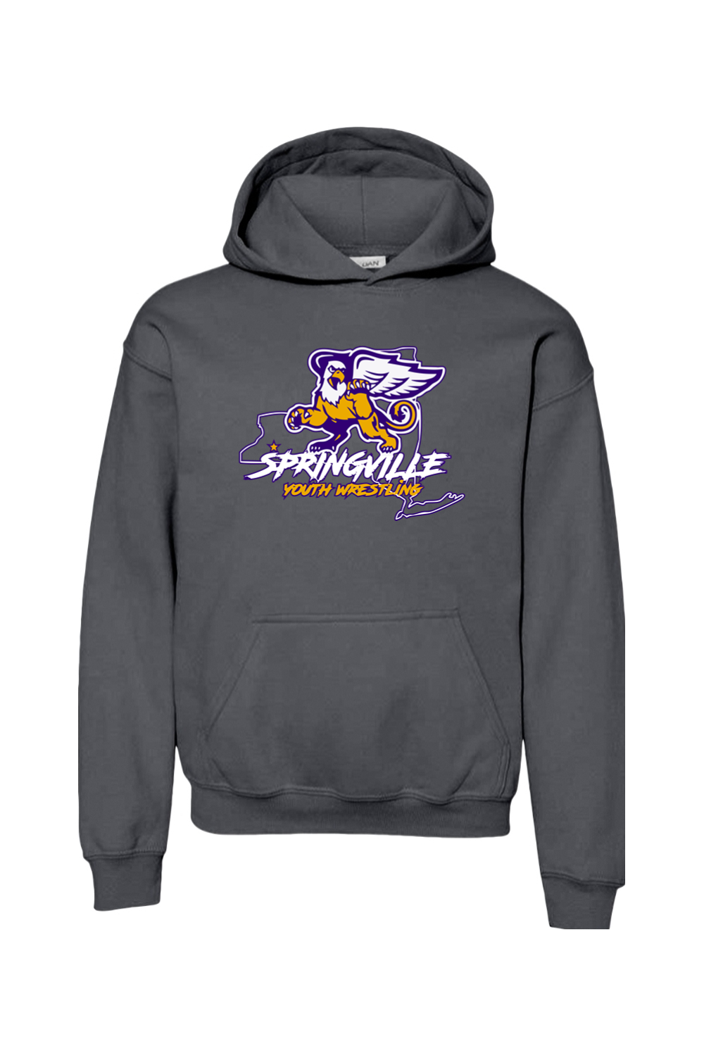 Springville Youth Wrestling YOUTH SIZED Heavy Blend Hooded Sweatshirt