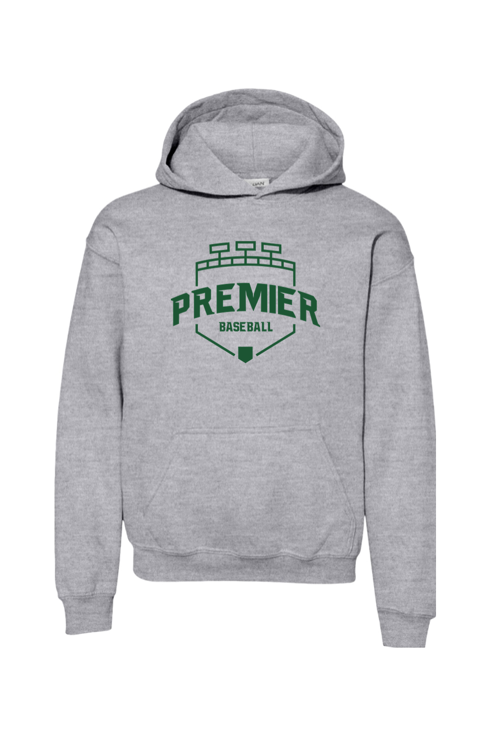 Premier Baseball OR Youth Hooded Sweatshirt - Green Logo