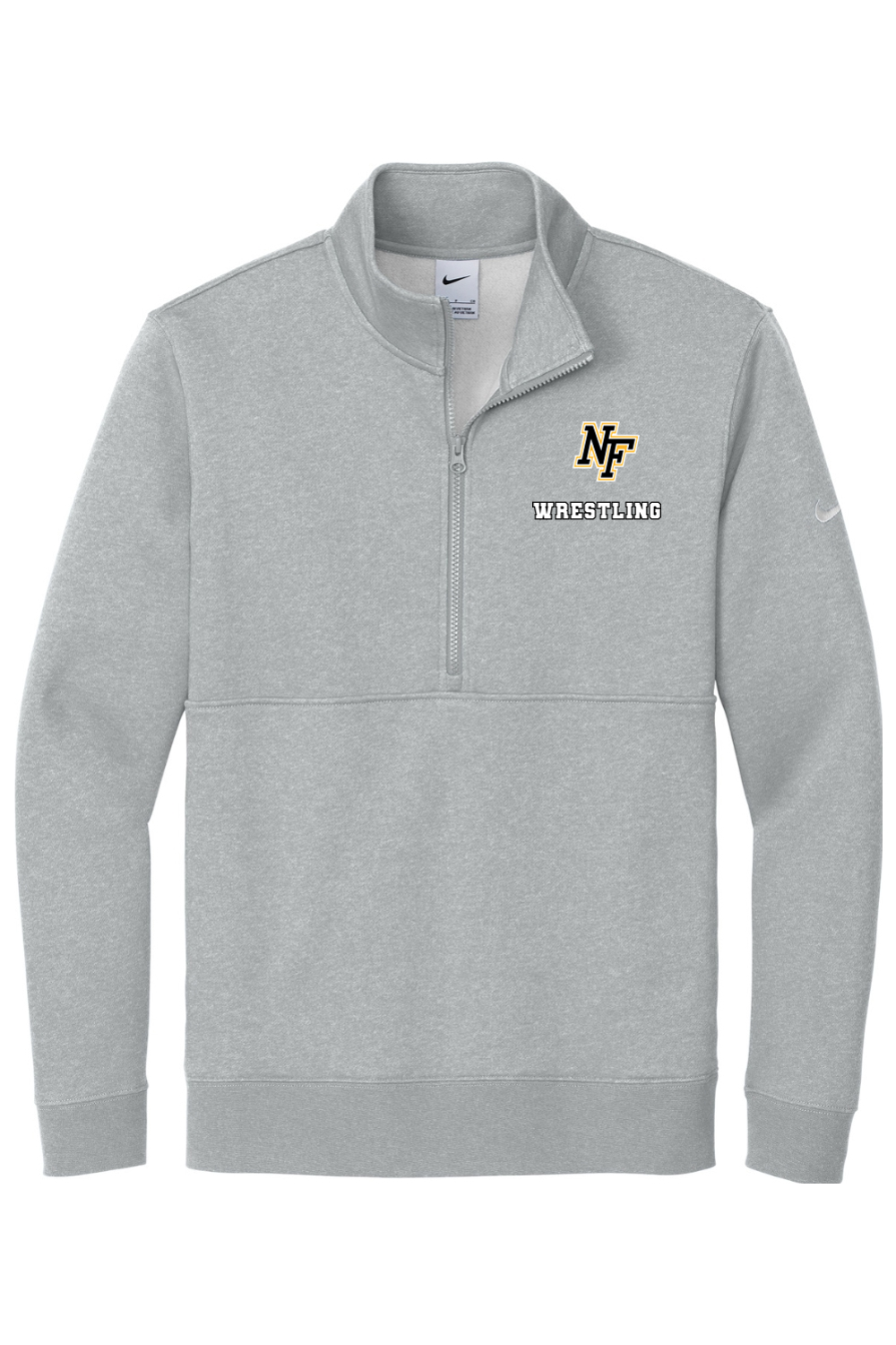North Farmington Wrestling DTF Nike Club Fleece Sleeve Swoosh 1/2-Zip