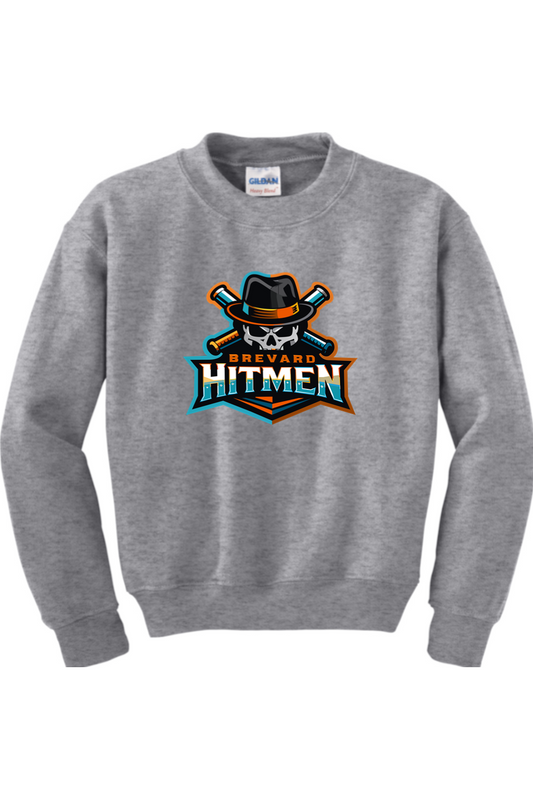 Brevard Hitmen DTF Youth Heavy Blend Crewneck Sweatshirt