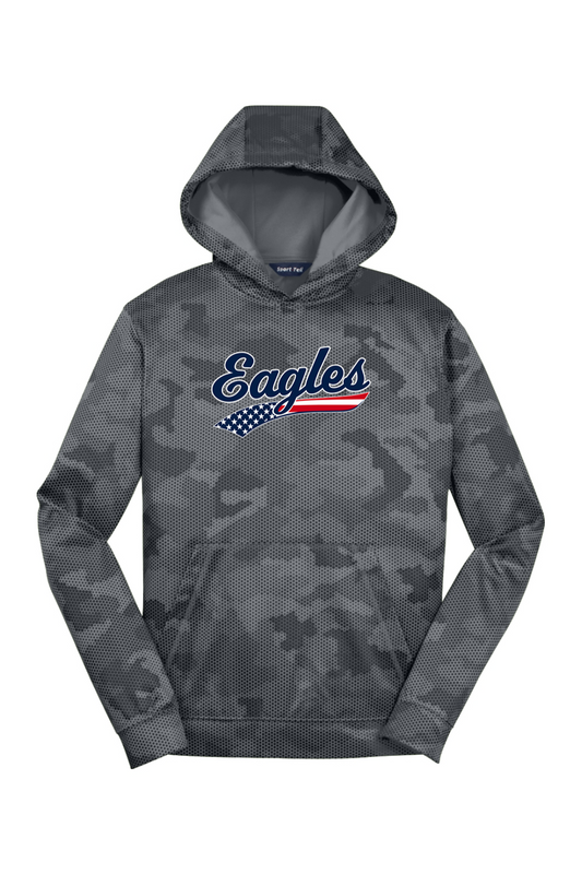 Watervliet Eagles Baseball DTF Youth CamoHex Fleece Hooded Pullover