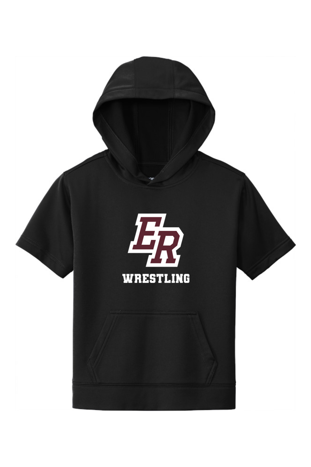 Eaton Rapids Wrestling DTF Youth Sport-Wick Fleece Short Sleeve Hooded Pullover