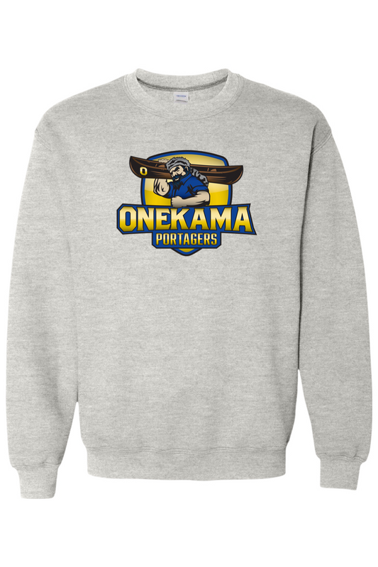 Onekama Portagers Football Heavy Blend Crewneck Sweatshirt
