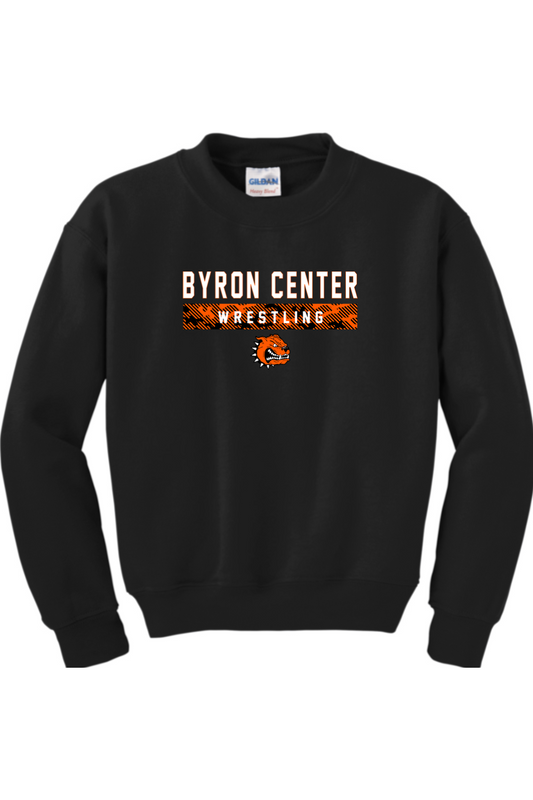 BC Boys Youth Wrestling DTF Youth Heavy Blend Crewneck Sweatshirt