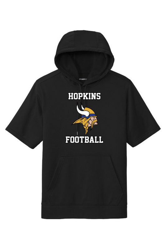 Hopkins High School Football DTF Fleece Short Sleeve Hooded Pullover