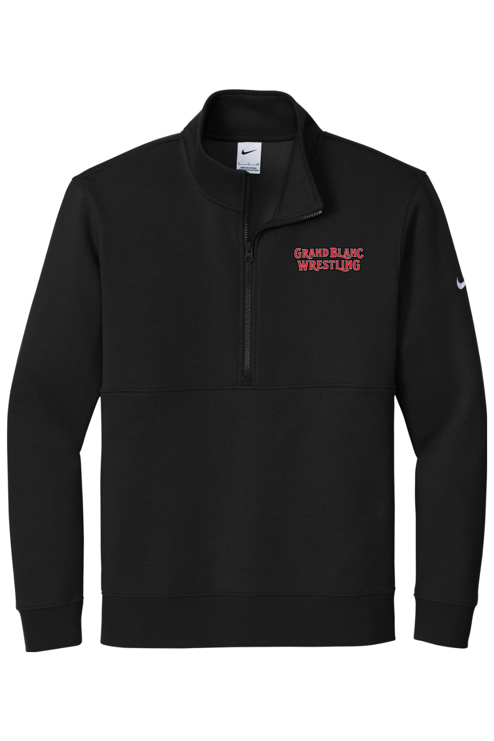 Grand Blanc Wrestling DTF Nike Club Fleece Sleeve Swoosh 1/2-Zip