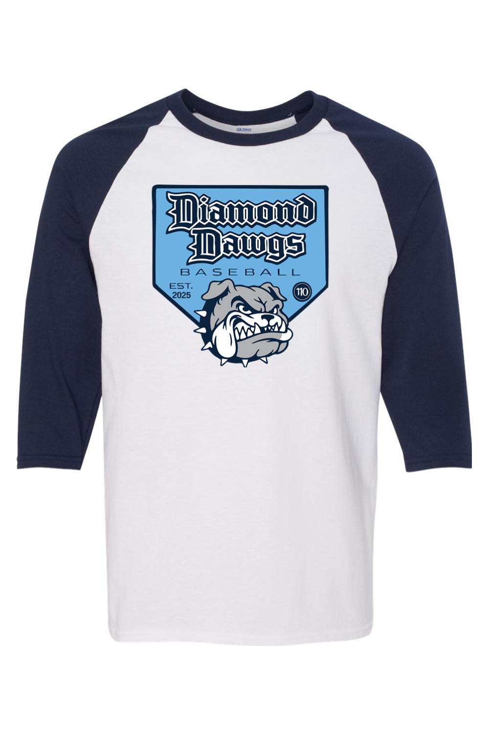 Diamond Dawgs Heavy Cotton Raglan Three-Quarter Sleeve T-Shirt