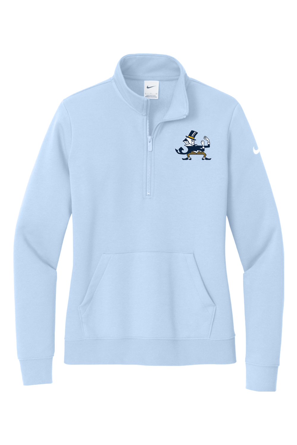 B-CC Wrestling DTF Nike Ladies Club Fleece Sleeve Swoosh 1/2-Zip