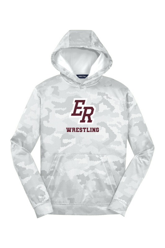 Eaton Rapids Wrestling DTF Youth Sport-Wick CamoHex Fleece Hooded Pullover