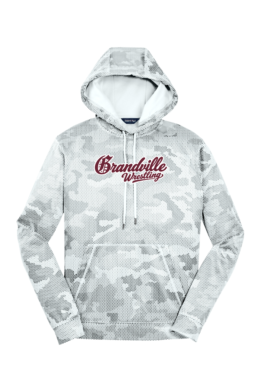 Grandville Wrestling DTF Sport-Wick CamoHex Fleece Hooded Pullover