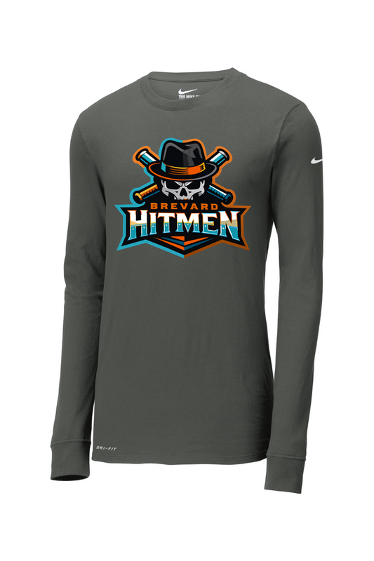 Brevard Hitmen DTF Nike Dri-FIT Cotton/Poly Long Sleeve Tee