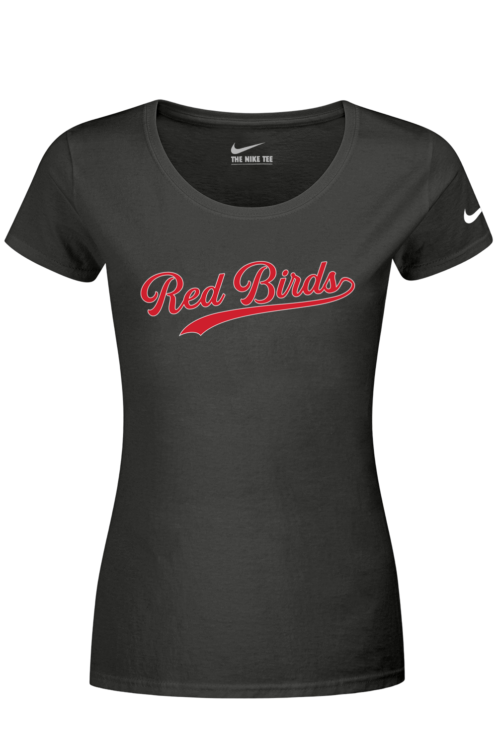 Marion Redbirds Baseball DTF Nike Ladies Dri-FIT Cotton/Poly Scoop Neck Tee