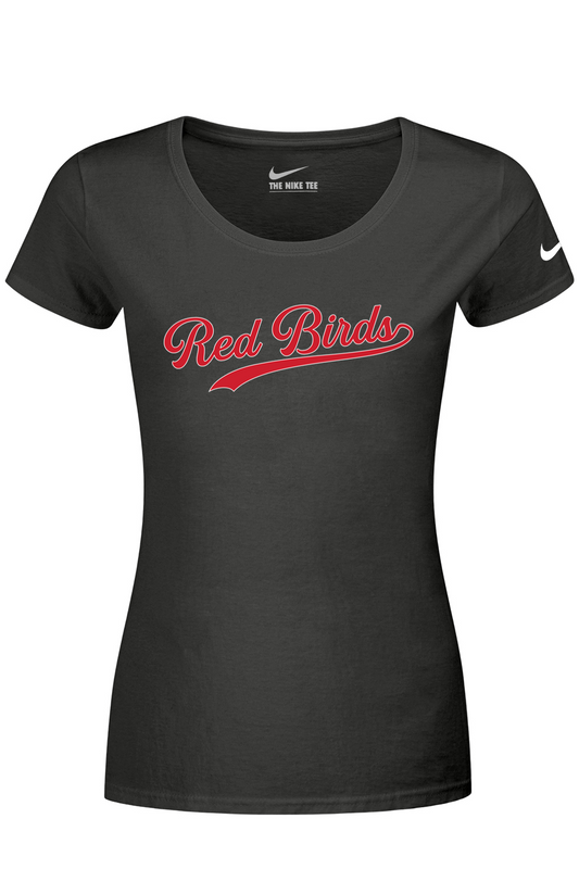 Marion Redbirds Baseball DTF Nike Ladies Dri-FIT Cotton/Poly Scoop Neck Tee