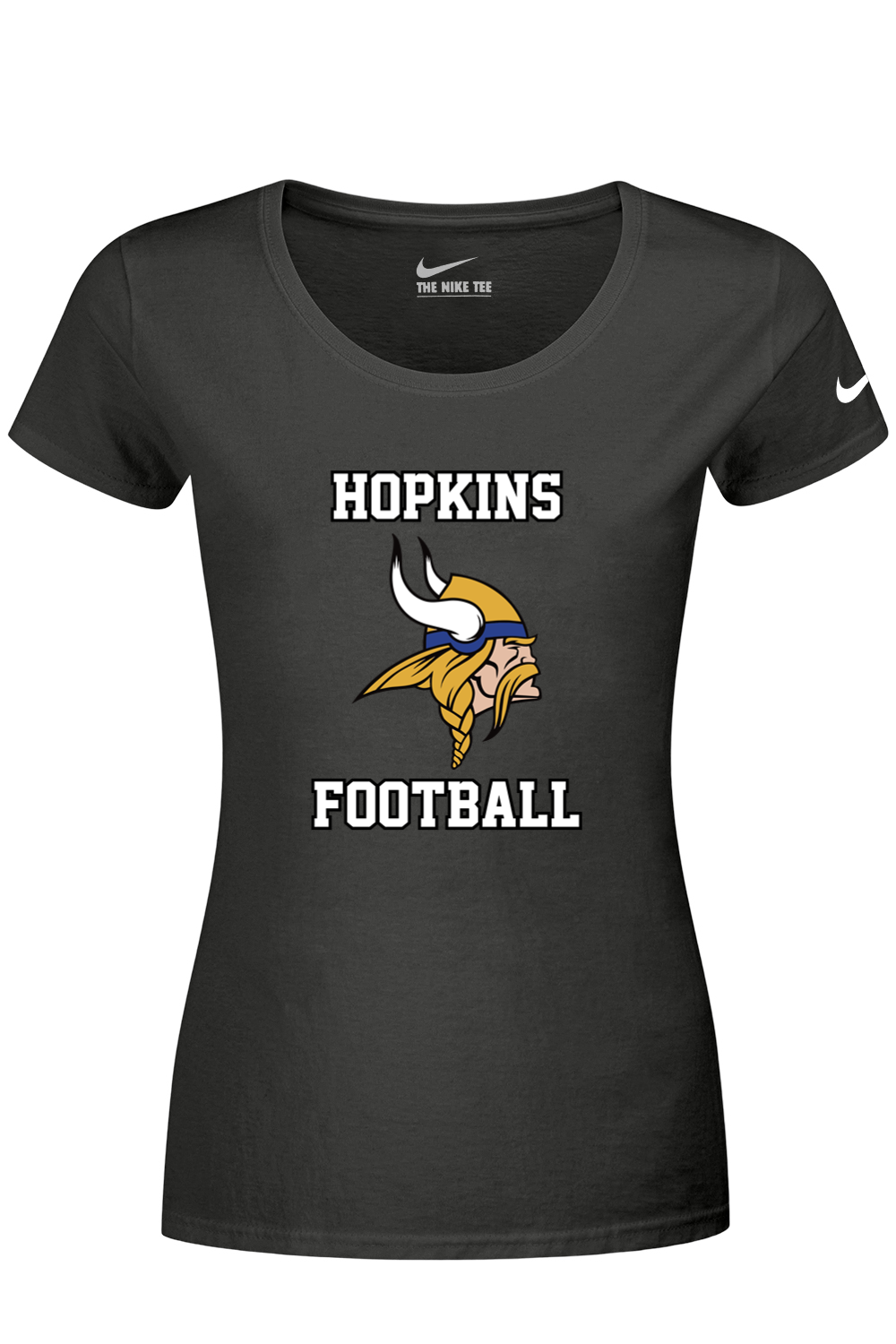 Hopkins High School Football DTF Nike Ladies Dri-FIT Cotton/Poly Scoop Neck Tee