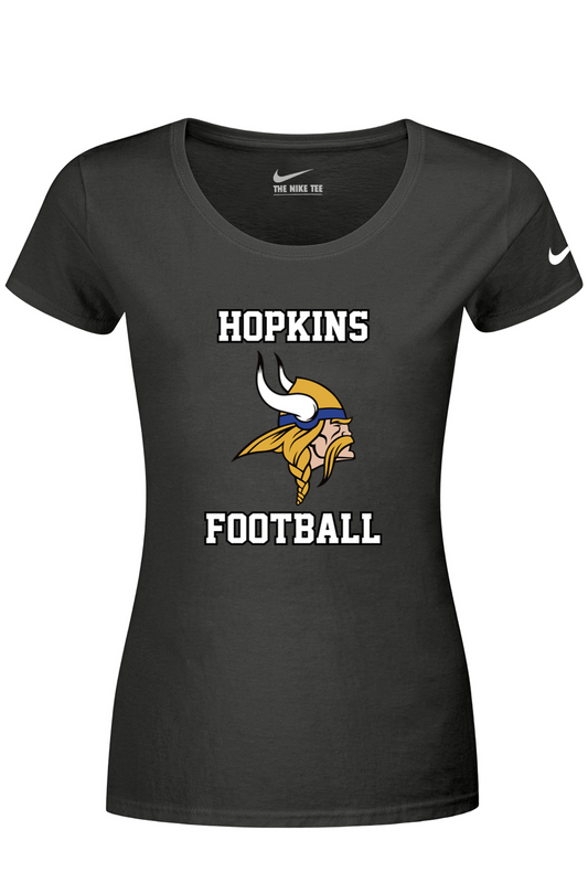 Hopkins High School Football DTF Nike Ladies Dri-FIT Cotton/Poly Scoop Neck Tee