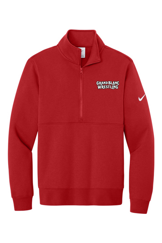 Grand Blanc Wrestling DTF Nike Club Fleece Sleeve Swoosh 1/2-Zip