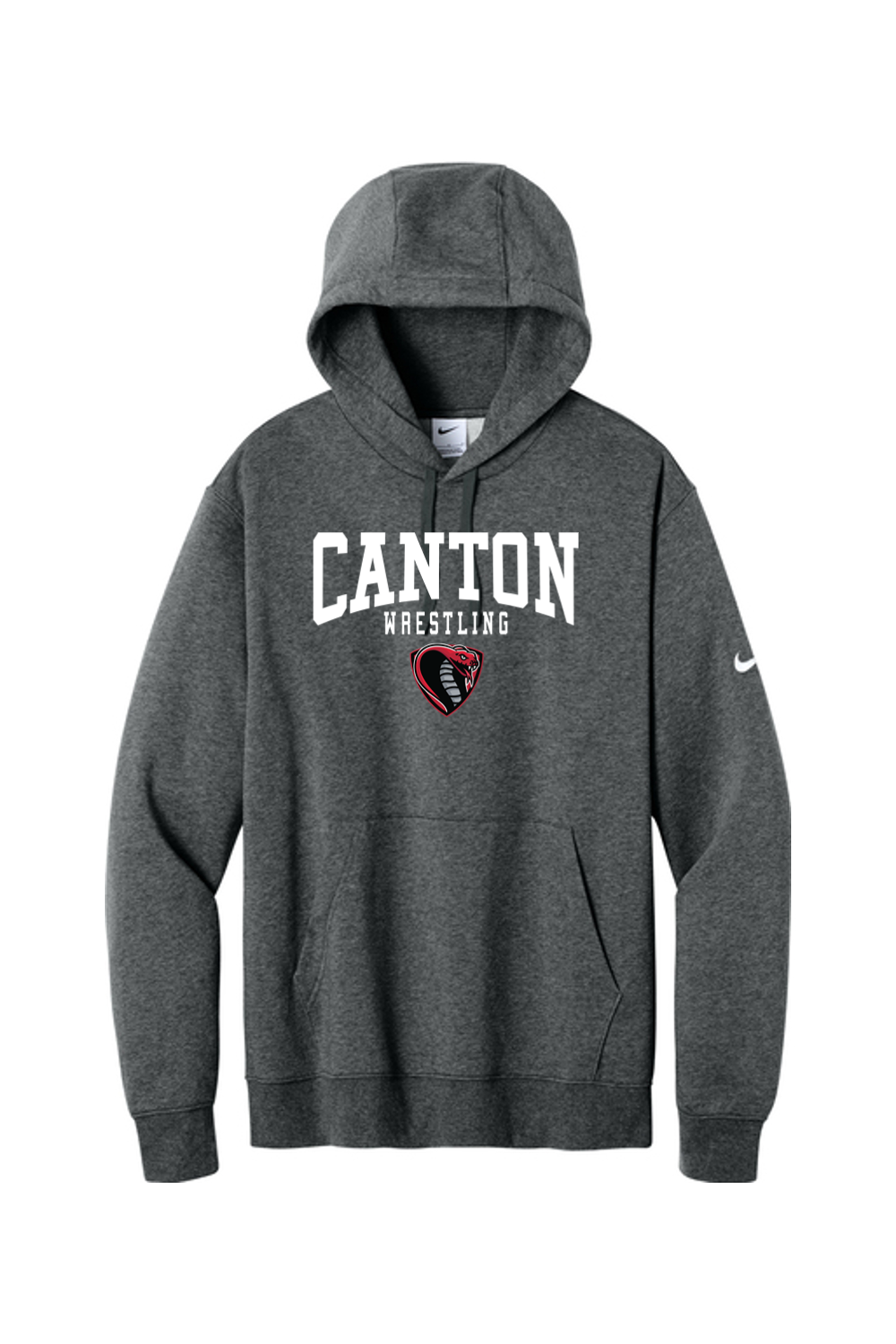 Canton Wrestling DTF Nike Club Fleece Sleeve Swoosh Pullover Hoodie