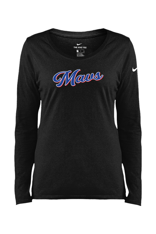 Maverick Manchester Baseball Ladies Core Cotton Long Sleeve Scoop Neck Tee