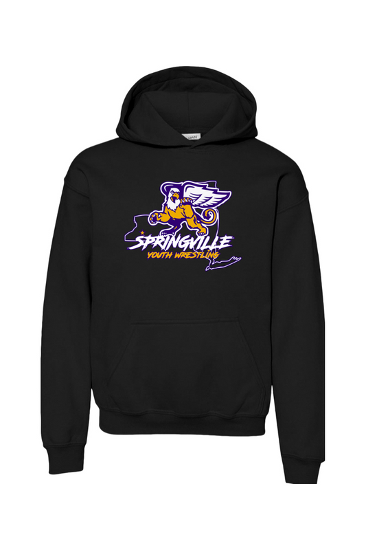 Springville Youth Wrestling YOUTH SIZED Heavy Blend Hooded Sweatshirt