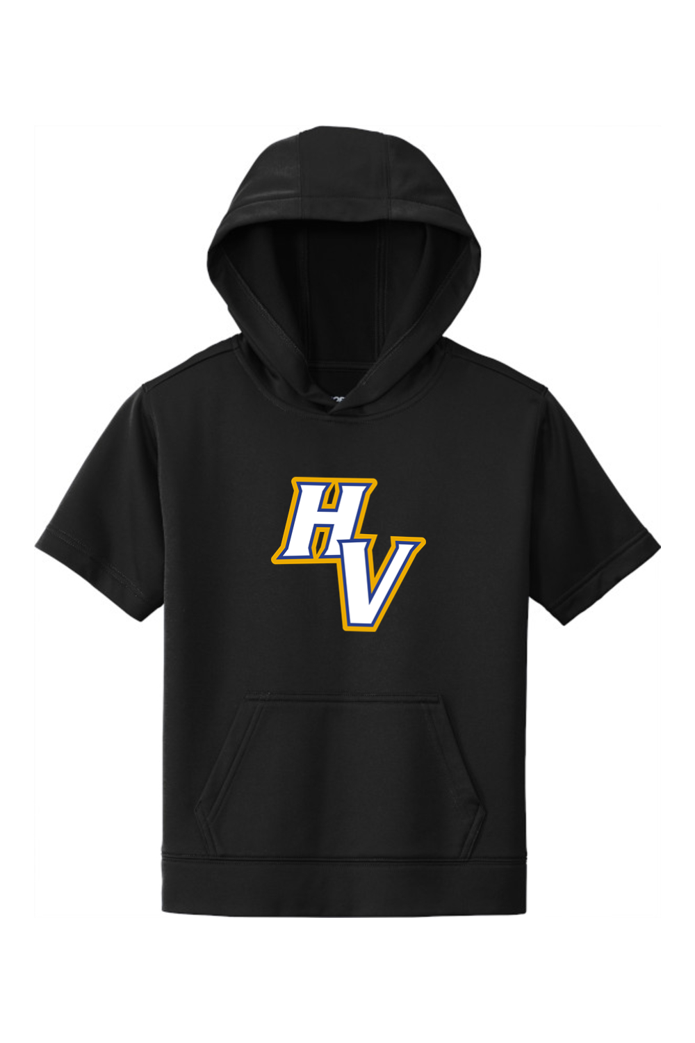 Hopkins High School Football DTF Youth Fleece Short Sleeve Hooded Pullover